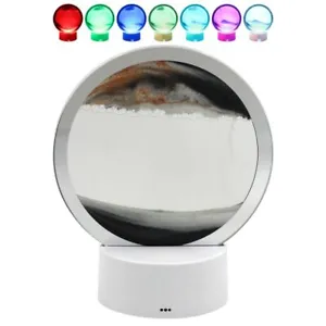 Quicksand Lamp Black & White Moving Sand 3D Display Colour Changing Night Light - Picture 1 of 5