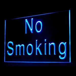 120071 Nichtraucherbereich Public Health Verbot Display LED Licht Neonschild - Bild 1 von 14