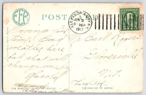 1917 Doremus Machine Cancel - Alexandria Bay, Nueva York - Foto postal Imperial Isl - Imagen 1 de 2