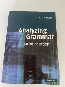 Analyzing Grammar: An Introduction by Paul Kroeger (Cambridge) - Picture 1 of 13