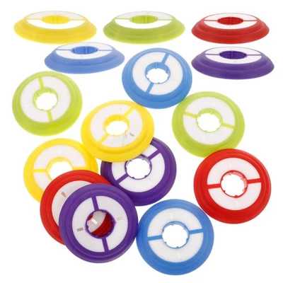  Lot de 30 bobines de fil de pêche rondes en silicone de 60 mm, pour rangement - Immagine 1 di 4