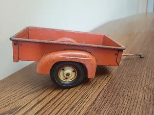 VINTAGE 1960s TRU-SCALE TRAILER / WAGON Orange 1/16 SCALE Original! - Picture 1 of 8