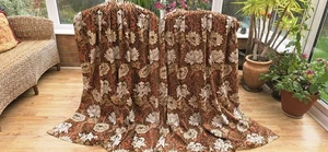 William Morris Chrysantheme gefütterte Vorhänge 54" Tropfen um 46" Breite - Bild 1 von 20