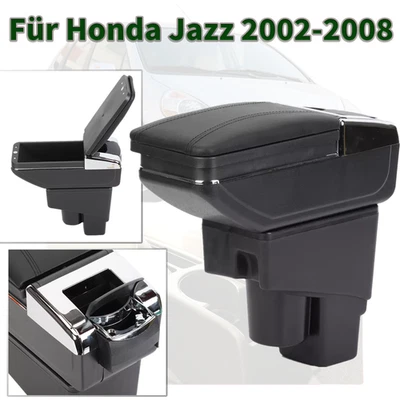 Auto Mittelarmlehne mit Staufach Armlehne Kunstleder Für Honda Jazz 2002-2008 - Bild 1 von 4