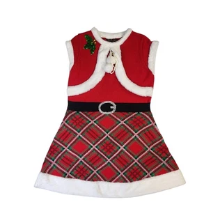 Weihnachten Urlaub rot grün Schottenkaro Pullover Kleid Damen Large Jingle Bells - Bild 1 von 12