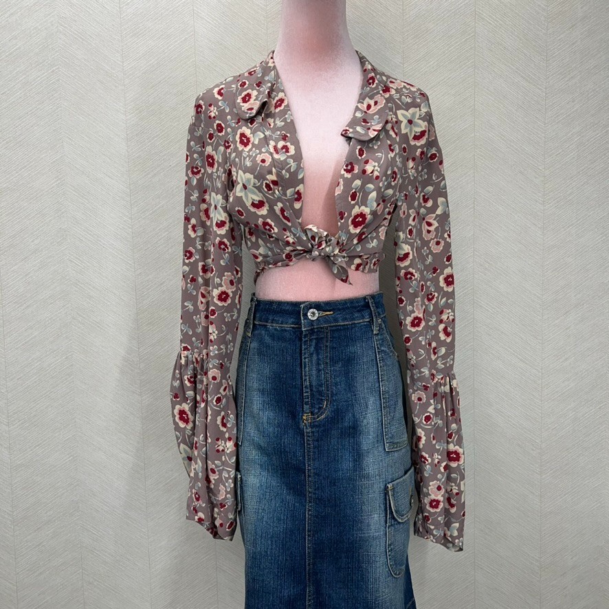トップス 00s MARNI \"Abstract Floral Blouse\" Marni Top - Pink Floral - Petal & Pup USA