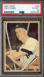 1962 TOPPS #430 TONY KUBEK PSA 6.5 YANKEES *B62590 - Picture 1 of 2
