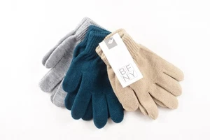 BERKSHIRE BOYS 3 PACK GLOVE SET ASSORTED ONE SIZE TAN, BLUE GREY - Picture 1 of 6