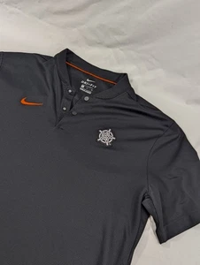 Oklahoma State Cowboys Nike Dri-Fit Polo  M Black/Orange OSU Logo Drop Cut Mesh - Picture 1 of 8