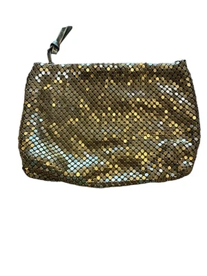 Bolso clutch vintage de malla dorada Whiting and Davis Co era Art Deco Foto 1 de 4