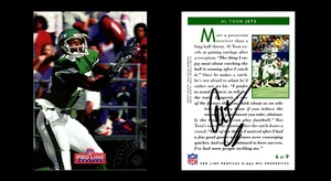 1992 Pro Line Al Toon Profiles Auto #150 6 of 9 Certified Stamp New York Jets - Picture 1 of 3