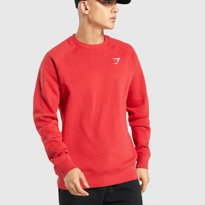 Sudadera Gymshark Crest roja cuello redondo para hombre mediana - Imagen 1 de 4