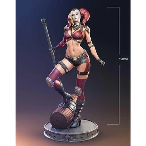 1/18 100mm 3D Print Superhero Model Kit Harley Quinn Beautiful Girl Unpainted - Picture 1 of 2