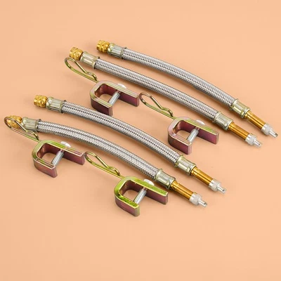 4pcs 7" Valve Stem Flexible Extension Dual Tyre Valve Stem Extenders Adaptor A7 - Image 1 of 4