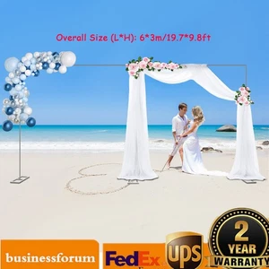 10x20ft Backdrop Stand Wedding Party Backdrop Stand Pipe Kit Curtain Frame NEW - Picture 1 of 15
