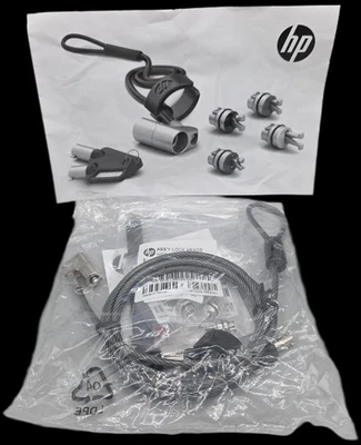 HP Sure Key Cable Lock (6UW42UT) w/ 4 Different Security Lock Heads Kit New  - Image 1 of 4