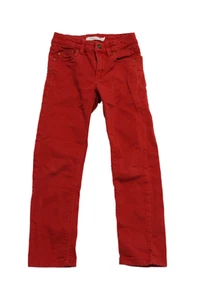 Monoprix Kids Five Pockets Button Closure Straight Leg Pants Red Size 6 - Picture 1 of 3