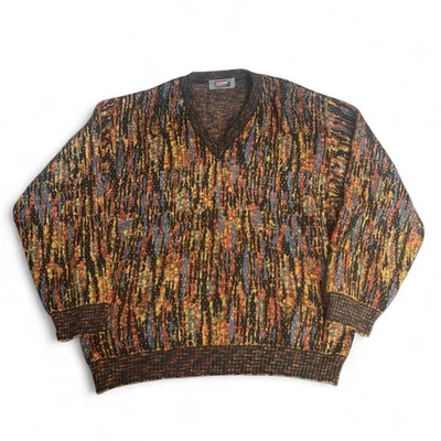 Vintage Coogi Style 3D Premium Knit Multicolored Sweater Size Large - Image 1 of 4