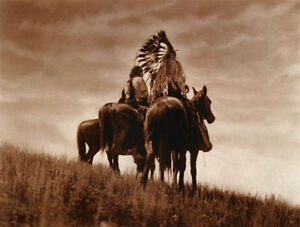 Cheyenne Warriors 22x30 Edward S. Curtis Native American Indian Art Photograph