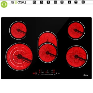 Glaskeramik Kochfeld 77 cm 5 Zonen SLIDER Control Kindersicherung Electro Autark - Bild 1 von 8