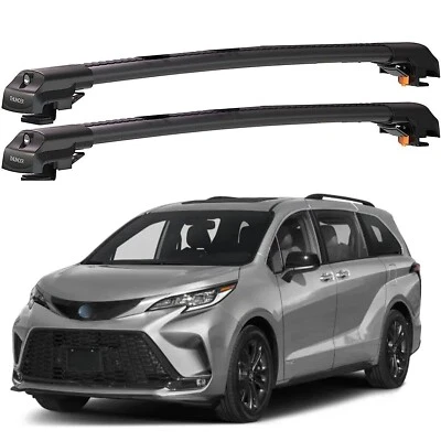 For Toyota Sienna 2021 2025 Black Aluminium New Roof Racks Cross Bars  Lockable Foto 1 de 4