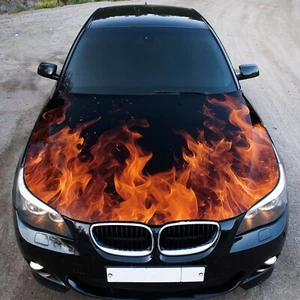 Fire Flames Car Hood Wrap Decal Vinyl Sticker Color Graphic Fit Any Car - Bild 1 von 4