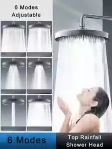 New 230mm Big Panel Showerhead 6Mode Supercharge Rainfall Shower Top Rain Shower - Picture 1 of 29
