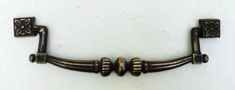 MCM French Provincial antique hardware vintage drawer pull brass 7" center Cover