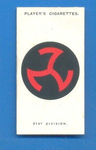 ARMY CORPS & DIVISIONAL SIGNS 1914-1918.No.35.PLAYERS CIGARETTE CARD ISSUED 1924