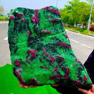 12.27LB Natural green Ruby zoisite (anylite) crystal Chakra Healing Energy - Picture 1 of 21