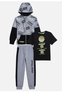 Star Wars Kids' 3 Piece Hoodie, Jogger, Short Sleeve Tee Set-J (GRAY/BLACK 5)NWT - Picture 1 of 8