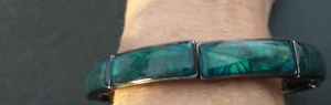 Lia Sophia Green Blue Peacock Mermaid Sea Ocean Water Stretch Bangle Bracelet - Picture 1 of 7