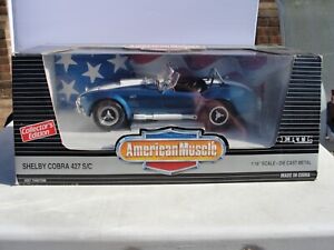 ERTL DIECAST SHELBY COBRA 427 S/C BLUE 7386  1:18 SCALE NEW OLD STOCK BOXED
