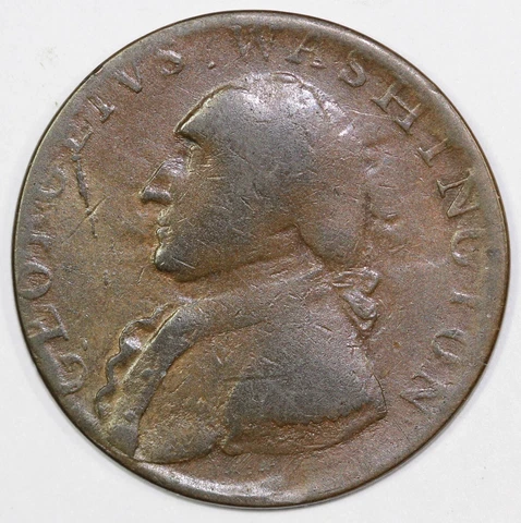 1795 1/2p Breen-1294 Washington North Wales Half Penny Cover