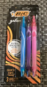 BIC Gel-Ocity Penne Gel Asciugatura Rapida, 3 Conteggi (Confezione da 1), Assortite - Moda - Foto 1 di 2