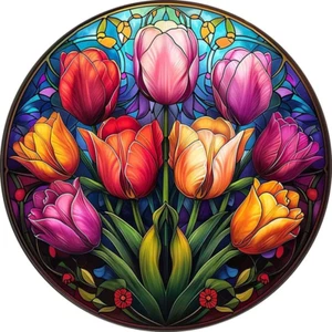 Tulips Diamond Art Painting Kits for Adults, Full Drill Diamond Dots Paintings f - Picture 1 of 7