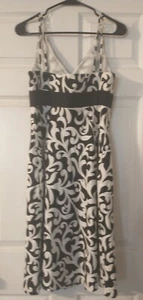 Vintage Y2K Ann Taylor silk black And white Whimsigoth Fairy dress size 6. - Picture 1 of 2