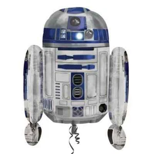 Palloncino Ufficiale Disney Star Wars R2-D2 Robot Supershape Foil Festa Compleanno - Foto 1 di 2