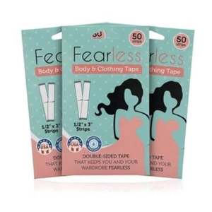 Fearless Body & Clothing doppelseitiges Klebeband 1/2" x 3" -50 Stück - Bild 1 von 4