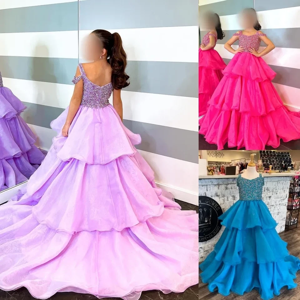 Teens Preteen Girl Pageant Dress Ballgown Little Kid Birthday Formal Party Gown - Image 1 of 4