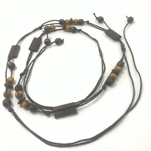 Women's Belt One Size Brown Hippie Style Boho Beaded Casual Jeans Dress Ladies - Picture 1 of 12