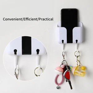 PUNCH-FREE HANGING HOLDER WALL MOUNTED PHONE CHARGING STORAGE SHELF UK