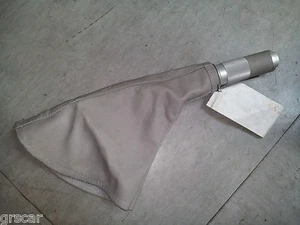 Cuffia Copri Leva Freno a Mano + Impugnatura alluminio pelle sportline Grigio - Picture 1 of 1