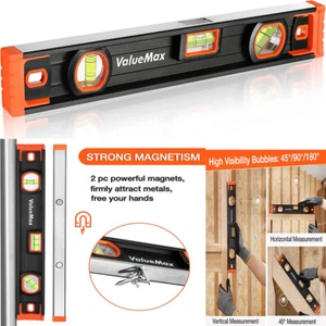 ValueMax 16-Inch Torpedo Level Magnetic Level Tool w/ High-visibility Bubbles - Picture 1 of 10