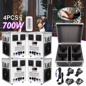 4X Cold Spark Machine 700W Stage Effect DMX Firework DJ Event Party Wedding&Case - Picture 1 of 27