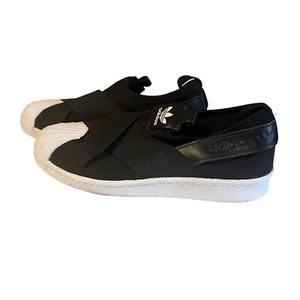 Adidas Super Star schwarz-weiße Slipper Sneaker Gr. 9 - Bild 1 von 5