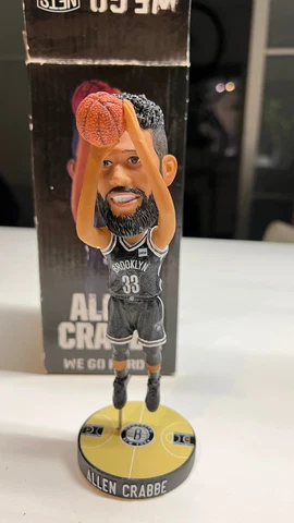 Allen Crabbe Brooklyn Nets Bobble Head We Go Hard NIB New In Box Cover