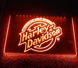 LED Sign - Harley Davidson Intermountain Circle LED NEON LIGHT UP SIGN 8x12 - Picture 1 of 2