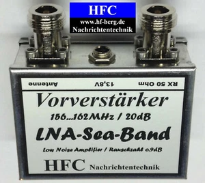 LNA-Sea-Band (Seefunk) Vorverstärker 156 - 162 MHz / Weißblechgehäuse (4040) - Picture 1 of 3