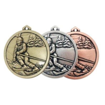 1ST PLACE 4 TROPHIES Sportmedaille personalisiert Messing Hochrelief Auszeichnung 56 mm KOSTENLOSE Gravur & UK P&P